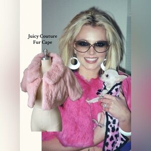 BRITNEY SPEARS JUICY COUTURE FUR CAPE - READ DESCRIPTION